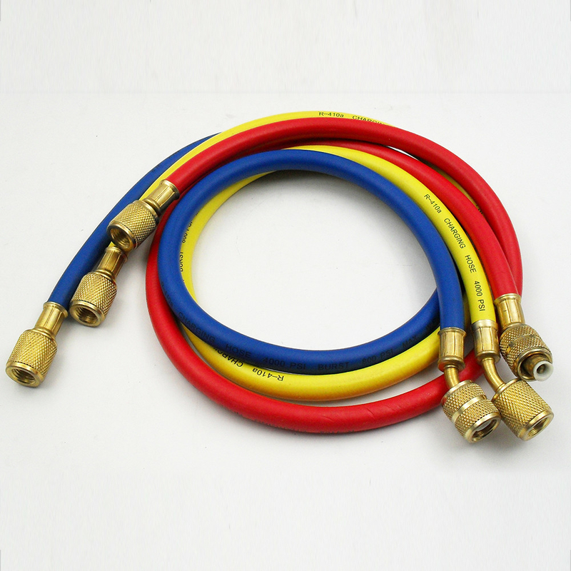36ft 1/4" HVAC Charging Hose , Antiwear Charging Hoses With Ball Valves